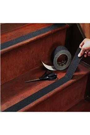 Siyah Merdiven ve Zemin Kaydırmaz Kaymaz Bant 150mm X 25mt