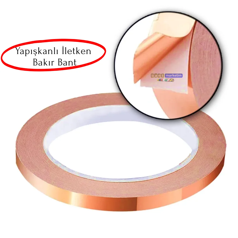 Bakır Folyo İletken Bant 7mmx10mt